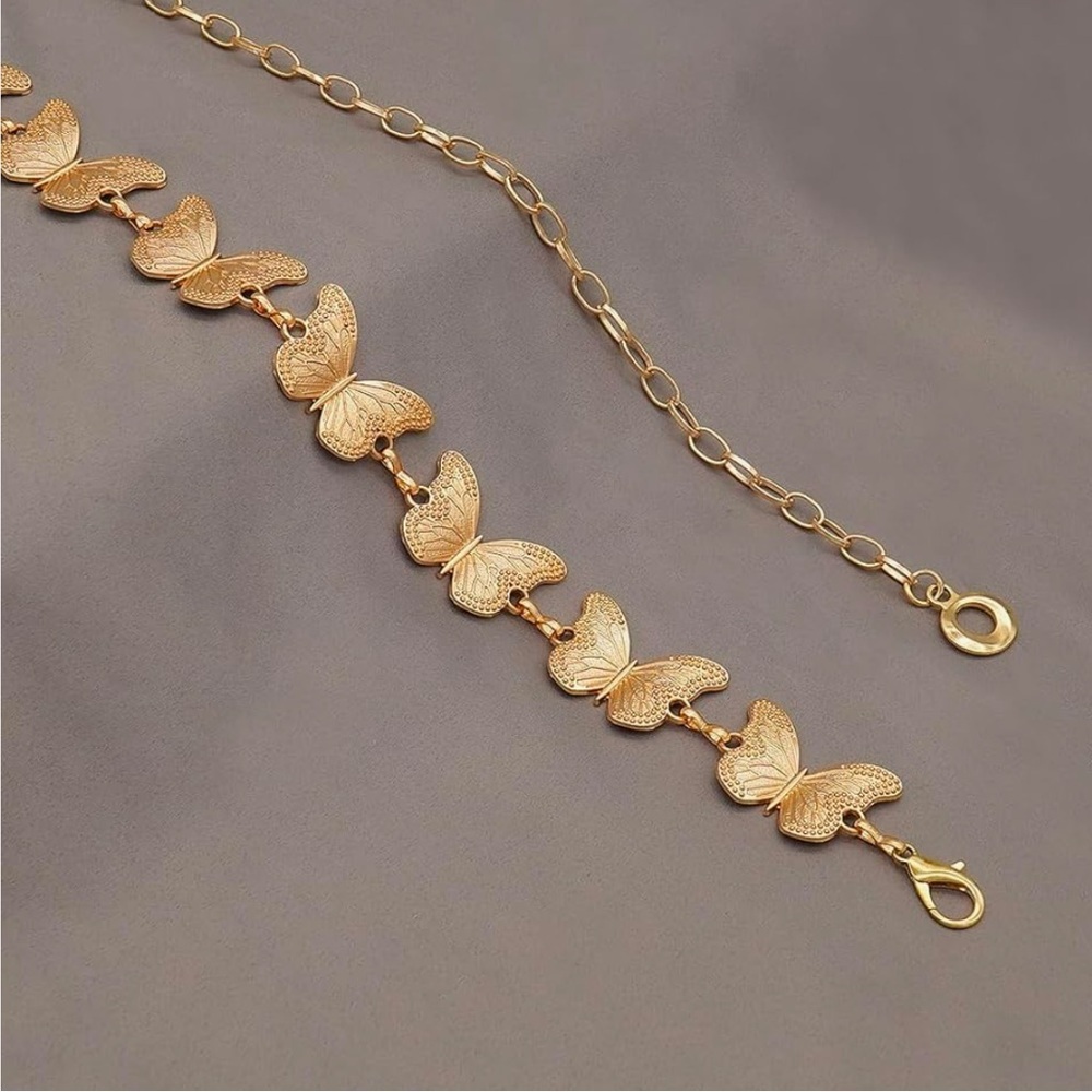 Y2K style butterfly chain belt size Small/ Medium fully adjustable sizing - Picture 2 of 4